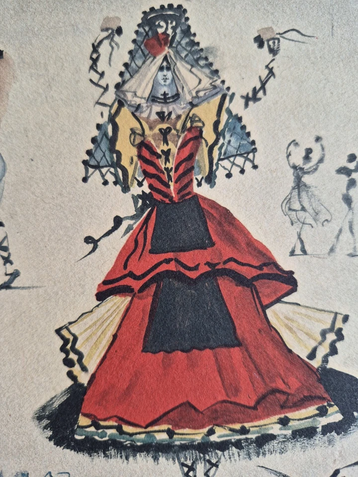 Salvador Dali Farblithographie Noche De San Juan Bild Signiert - Bild 3 von 3