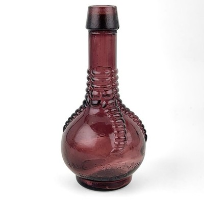 Vintage Wheaton Ball & Claw Bitters Medicinal Tonic Purple Glass Bottle