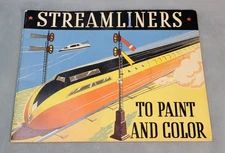 1938 STREAMLINERS TO PAINT & COLOR Henry E. Valleley WHITMAN PUBLISHING COMPANY