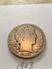 1903 BARBER SILVER HALF DOLLAR ~  g/vg