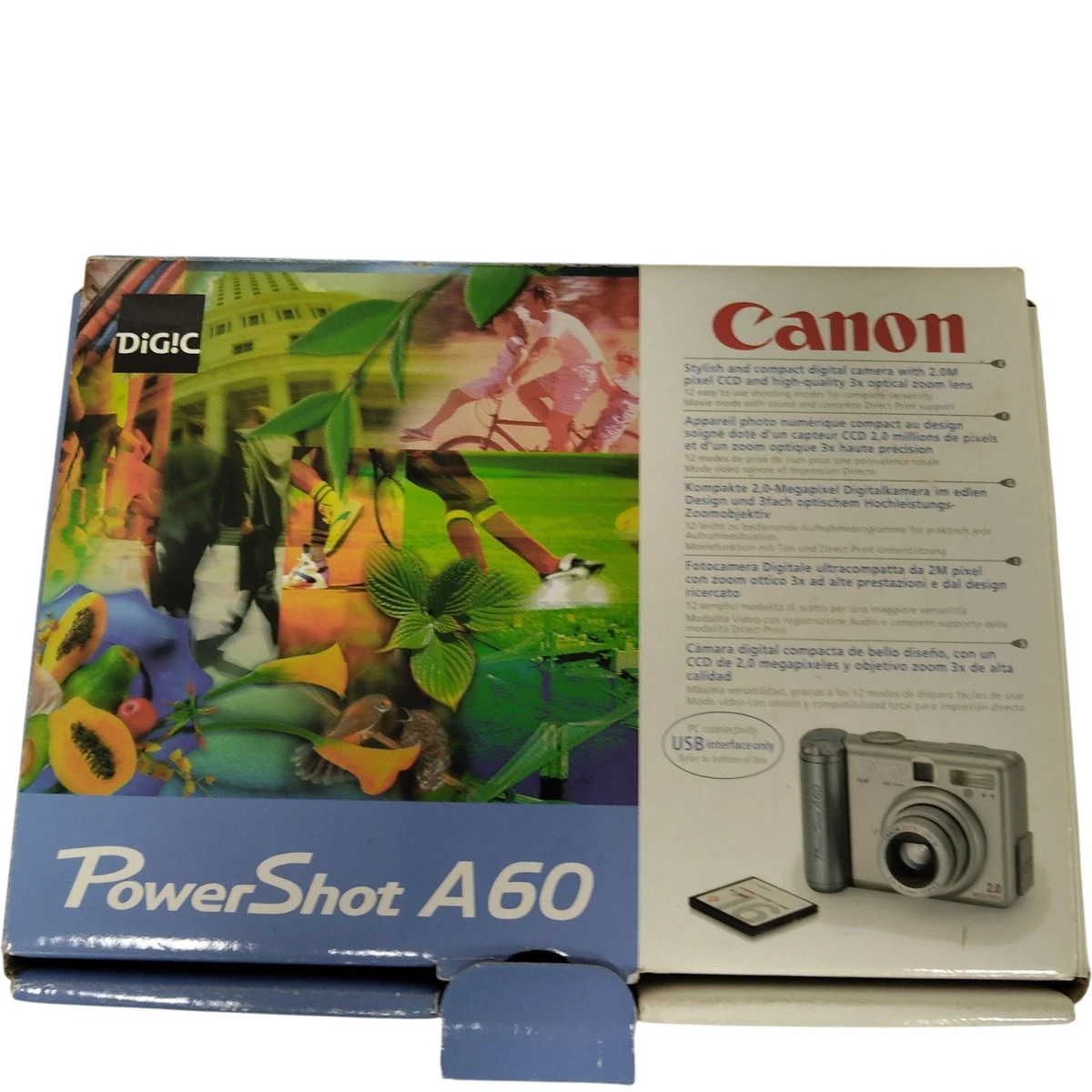Canon PowerShot A60 1-4.9x Digital Zoom Digital Cameras for sale