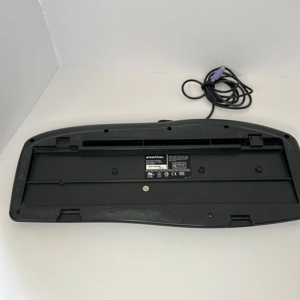 eMachines KB-0108 PS/2 Black Desktop 18 Hot Key Multimedia Keyboard - Image 4 of 4