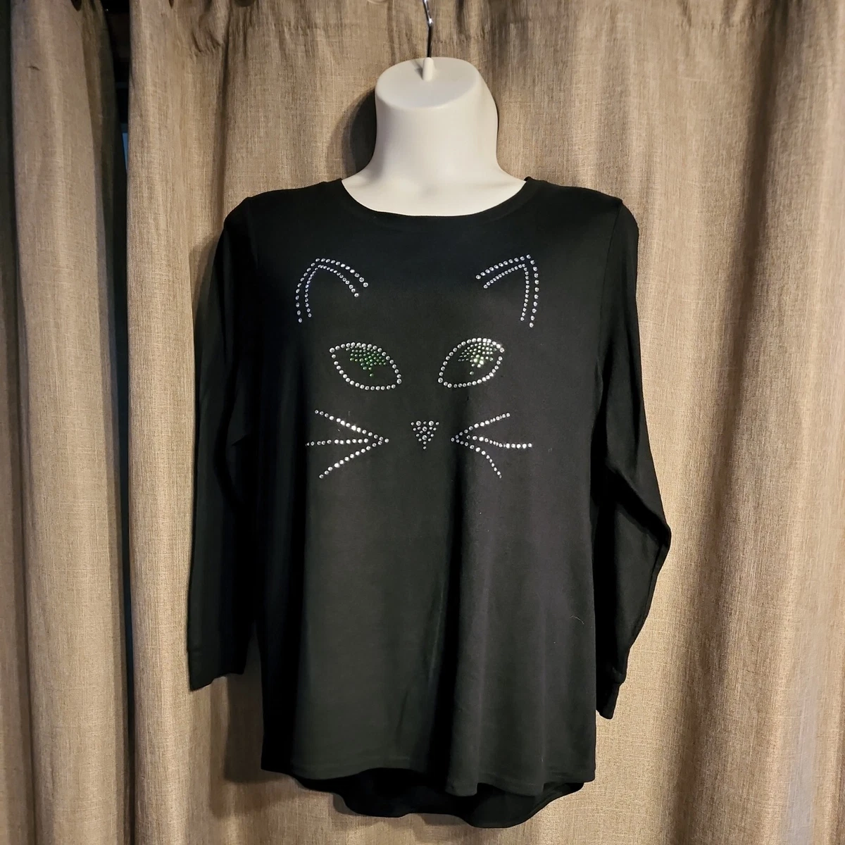 Women's long hotsell sleeve cat shirts