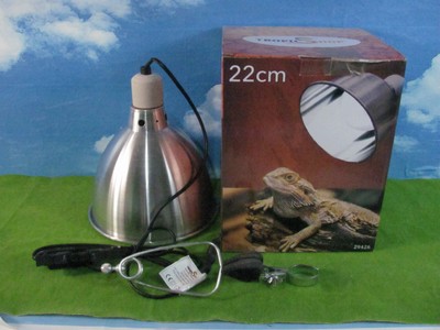 Terrarium Klemmlampe Reflektor Ø 22cm . Clamp Lamp Keramikfassung E27