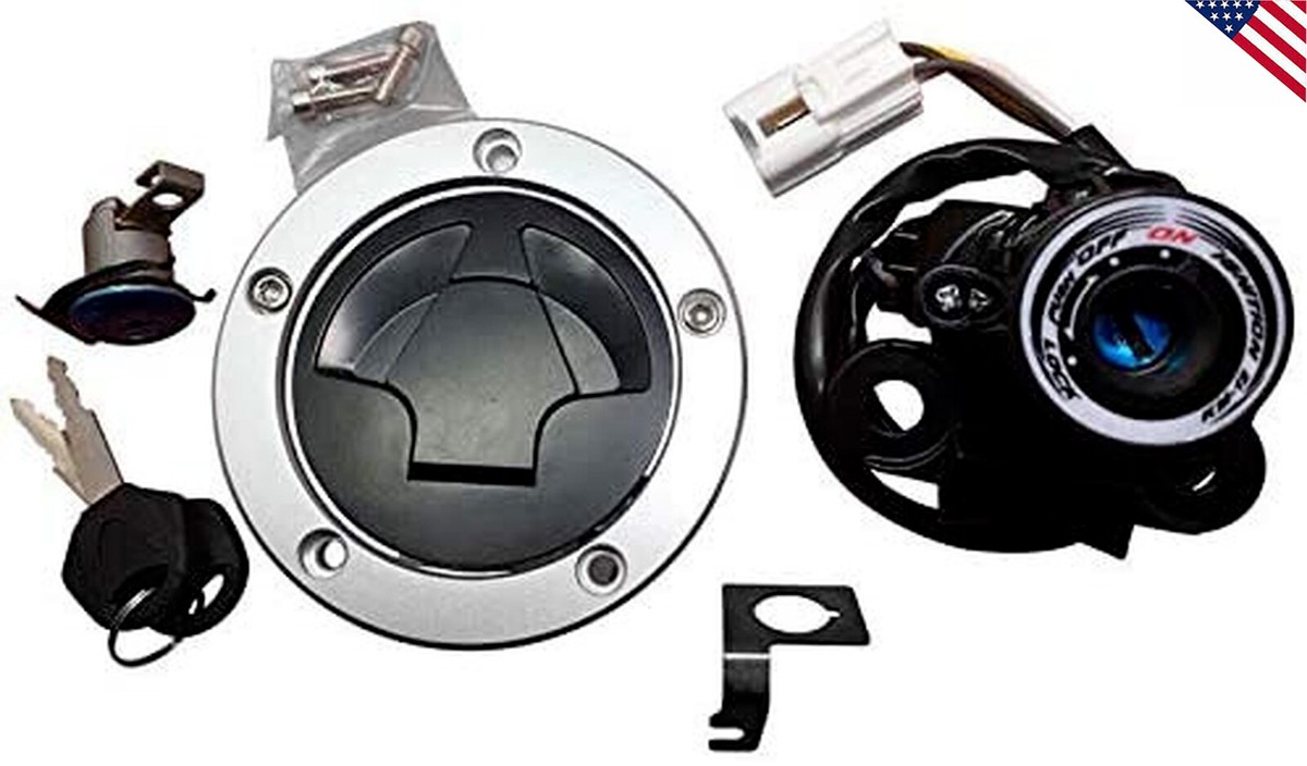 Ignition Switch Gas Tank Cap Lock Keys For Kawasaki Ninja ZX-6R