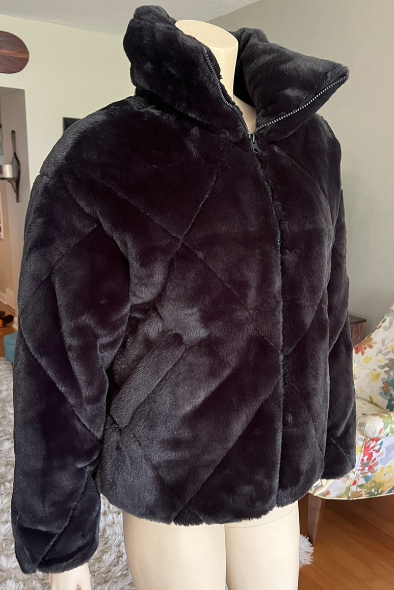 Abercrombie Puffer Faux Fur Coat Abercrombie Fitch Women's