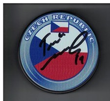 Tomas Nosek AUTOGRAPHED CZECH REPUBLIC HOCKEY PUCK SIGNED VEGAS GOLDEN KNIGHTS