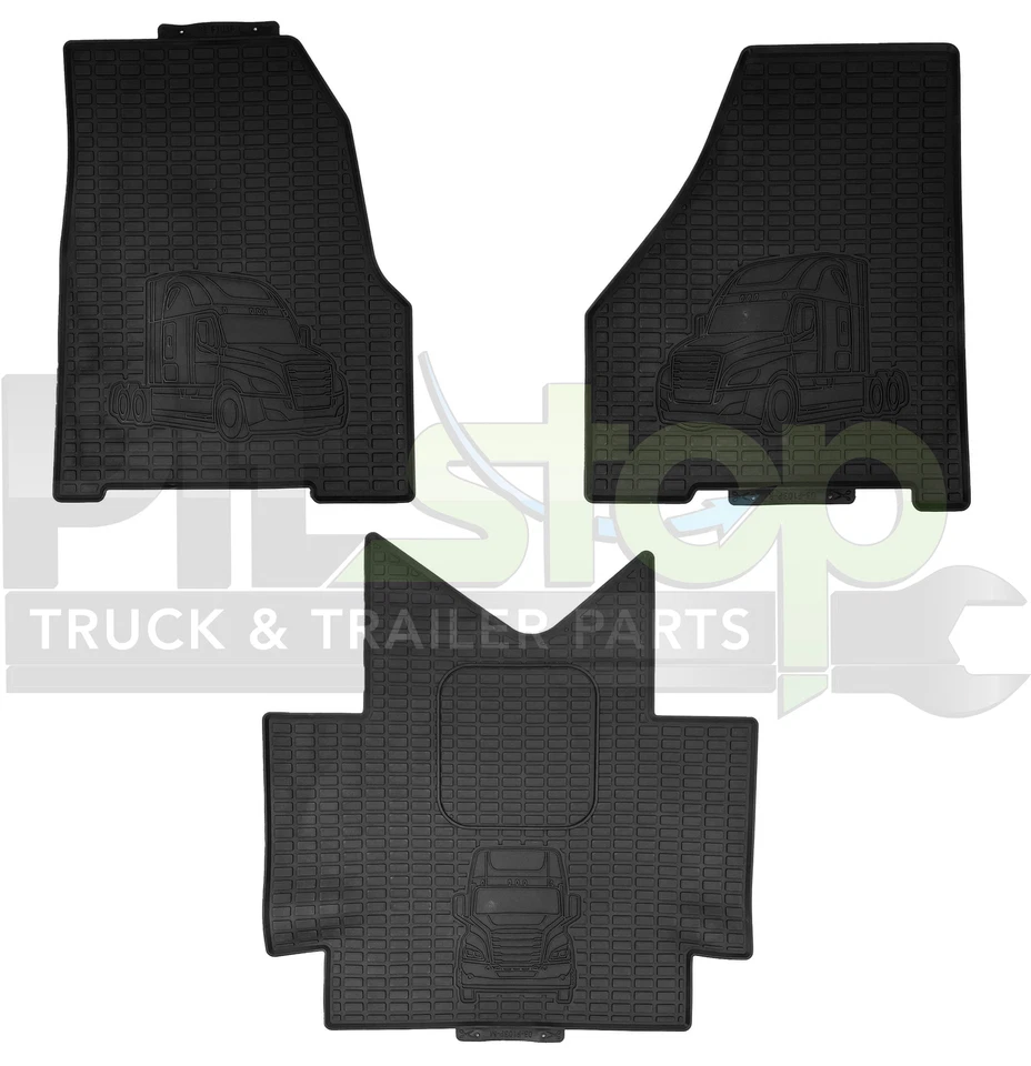 Freightliner Cascadia NEW Gen 2018-2021 All Weather Rubber Floor Mats MAT Liners - Image 2 of 4