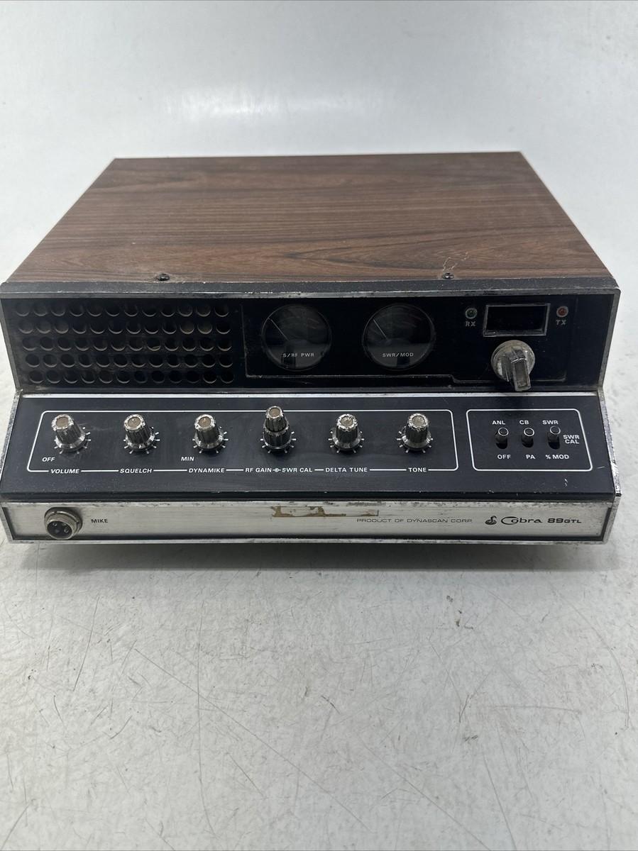 COBRA 89 GTL Vintage CB Base Station Radio, Woodgrain Look
