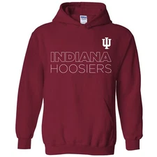 Indiana Hoosiers Modern Outline Hooded Sweatshirt - Cardinal