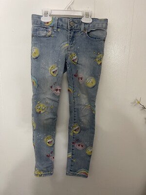 Gap Denim 6 Stretch Super Skinny Girls Emoji Jeans 