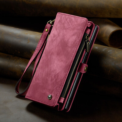 Wallet Case For iPhone 17 16 15 14 13 12 11 Pro Max , Zipper Multifunction Cover