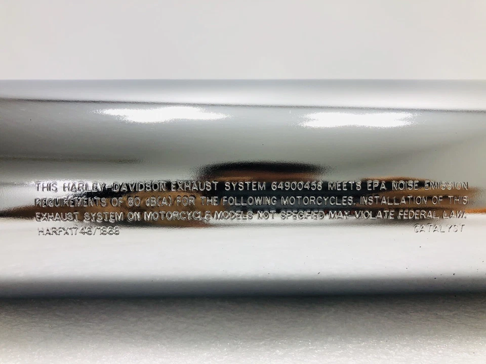 18+ HARLEY DAVIDSON SOFTAIL BREAKOUT LOWRIDER CHROME FACTORY EXHAUST MUFFLER - Image 4 of 4