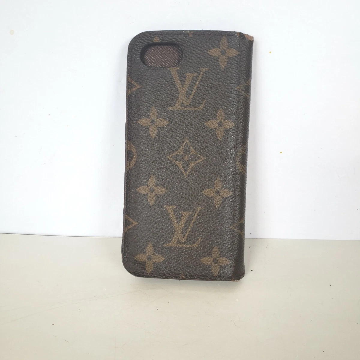 Authentic Louis Vuitton LV Monogram Folio iPhone 7 Case Brown Phone Case