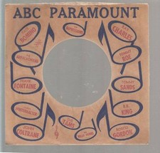 Company Sleeve 45 ABC / PARAMOUNT - Brown w/ Blue Red Text 1964-1966