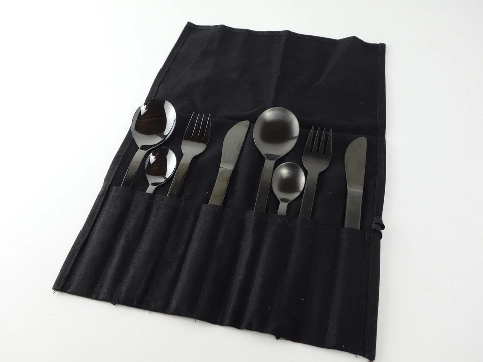 2 x je 4-teiliges Besteck mono-a Edition 50  Titan poliert + Titan matt   TOP - Bild 3 von 4