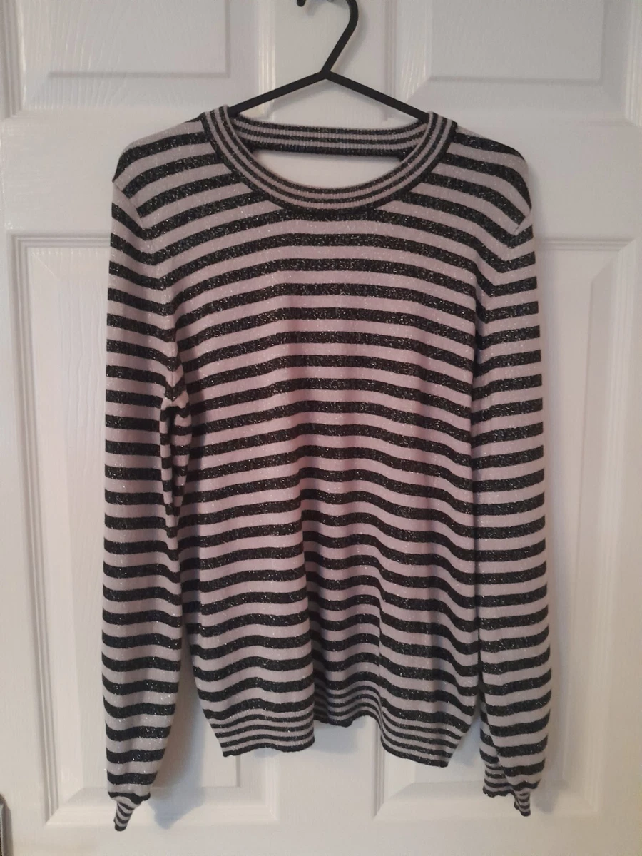 Glitter top stripe jumper