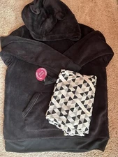 SO Juniors M Soft & Cozy 2-pc Sherpa Bear top Hooded Pullover Lounge Pants