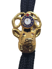 Vintage ELKS Lodge Bolo Tie Clasp - Black- See Pics - Rare HTF - Dress Accessory