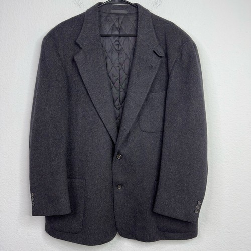 L.L. Bean Jacket Mens XL Gray Wool 3 Button Thinsulate Winter Preppy Business
