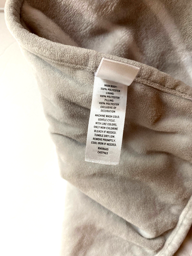 Elephant Plush Baby Lovey Security Blanket Gray White Striped 14x14 - Picture 3 of 6