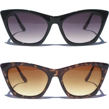 Cat Eye Frame Sunglasses Vintage Style Retro Classic Gradient Lens Women 