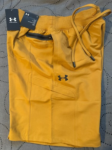 UNDER ARMOUR ELITE SPORTSTYLE CARGO #707 YELLOW OCHRE SHORTS SIZE 2XL MEN $90.00