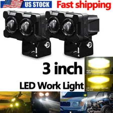 2x 3inch Work LED  Light Bar Spot Cube Pods Driving Fog Lamp Offroad ATV UTV