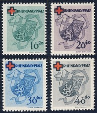FZ RHLD.-PFALZ, MiNr. 42-45 A, tadellos postfrisch, Mi. 90,-