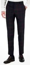 Tommy Hilfiger Men's TH Flex Performance Pants Burgundy/Blue Size 32x32