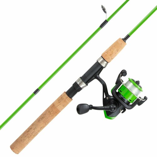 Kids Open Faced Spinning Green Beginner Fishing Pole Starter Kit Rod and Reel eBay