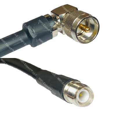 RFC400UF UHF MALE ANGLE to RP-TNC FEMALE Coaxial RF Cable USA-Ship Lot