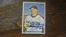 2007 TOPPS '52 ROOKIE MATT LINDSTROM   AUTOGRAPHED BASEBALL CARD