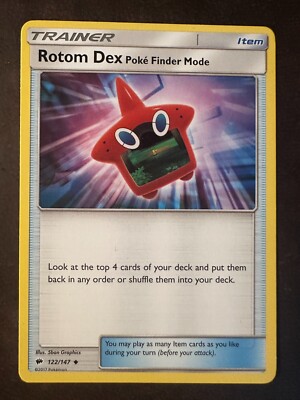 Rotom Dex Poke Finder Mode 122/147 Sm-Burning Shadows Regular