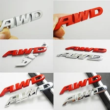 Car Badge AWD Metal four wheel drive Side Trunk Chrome  Rear Emblem Sticker