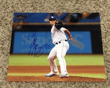 CHIH-WEI HU SIGNED AUTOGRAPHED 11X14 PHOTO TAMPA BAY RAYS