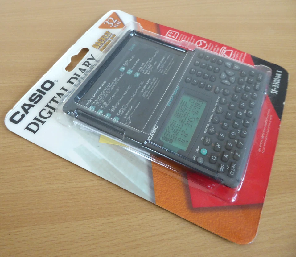 Casio Digital Diary SF-3300BK-S Vintage Sealed New - Image 4 of 4