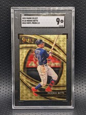 2020 Panini Select Mookie Betts Gold Vinyl 1/1 SGC 9 MINT Superfractor #118