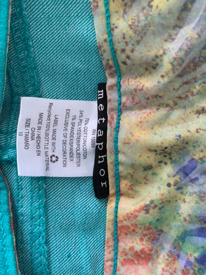 Pantalón Missy Crop Twill Mezcla Algodón Spectra Color Verde Talla 10 Foto 3 de 4