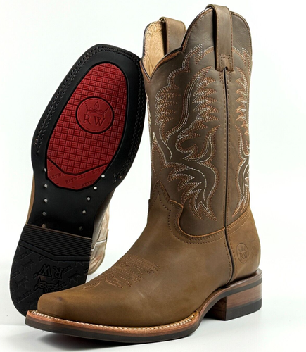 MENS REYWELT COWBOY BOOTS WESTERN BOTAS VAQUERAS CRAZY TAN RANCH ...