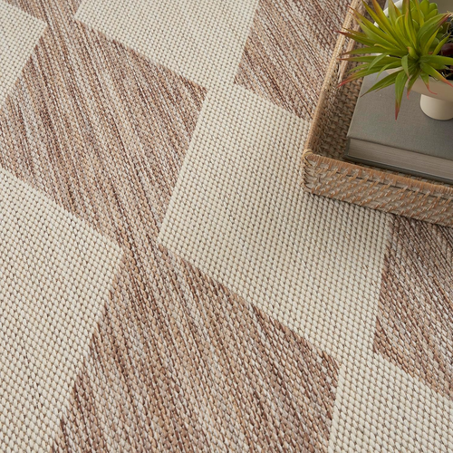 8X10 Indoor Outdoor Area Rug Easy Cleaning Non Shedding Beige for Living Room - Picture 6 of 12