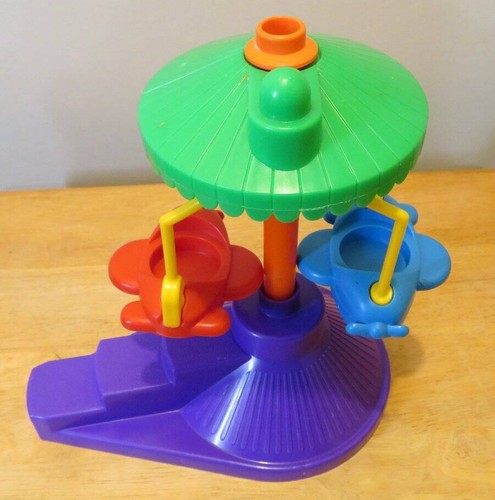 Little People Fun Park Carnival Plane TOY Fisher Price Spin Swing Airplane Merry - Picture 3 of 6