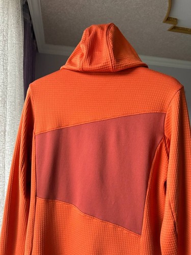 ORTOVOX MERINO INSIDE FLEECE ORANGE HOODED JACKET WOOL FULL ZIP MENS SIZE XL TOP - Picture 11 of 17