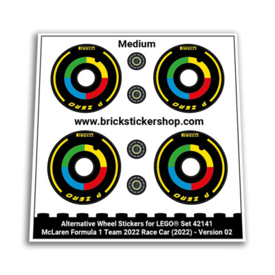 Alternative Sticker for Set 42141 - McLaren Formula 1 Team 2022 Race Car - Versi