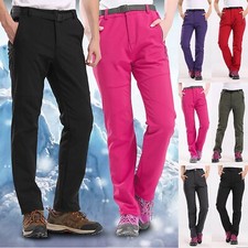 Women's Waterproof Pants Hiking Ski Snow Fleece Lined Insulated Outdoor Pants
