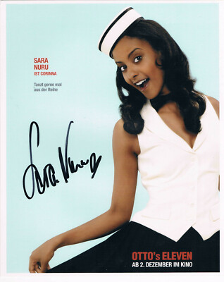 Sara Nuru 1989- autograph photo 8''x10'' signed German actress model Otto s Eleven
