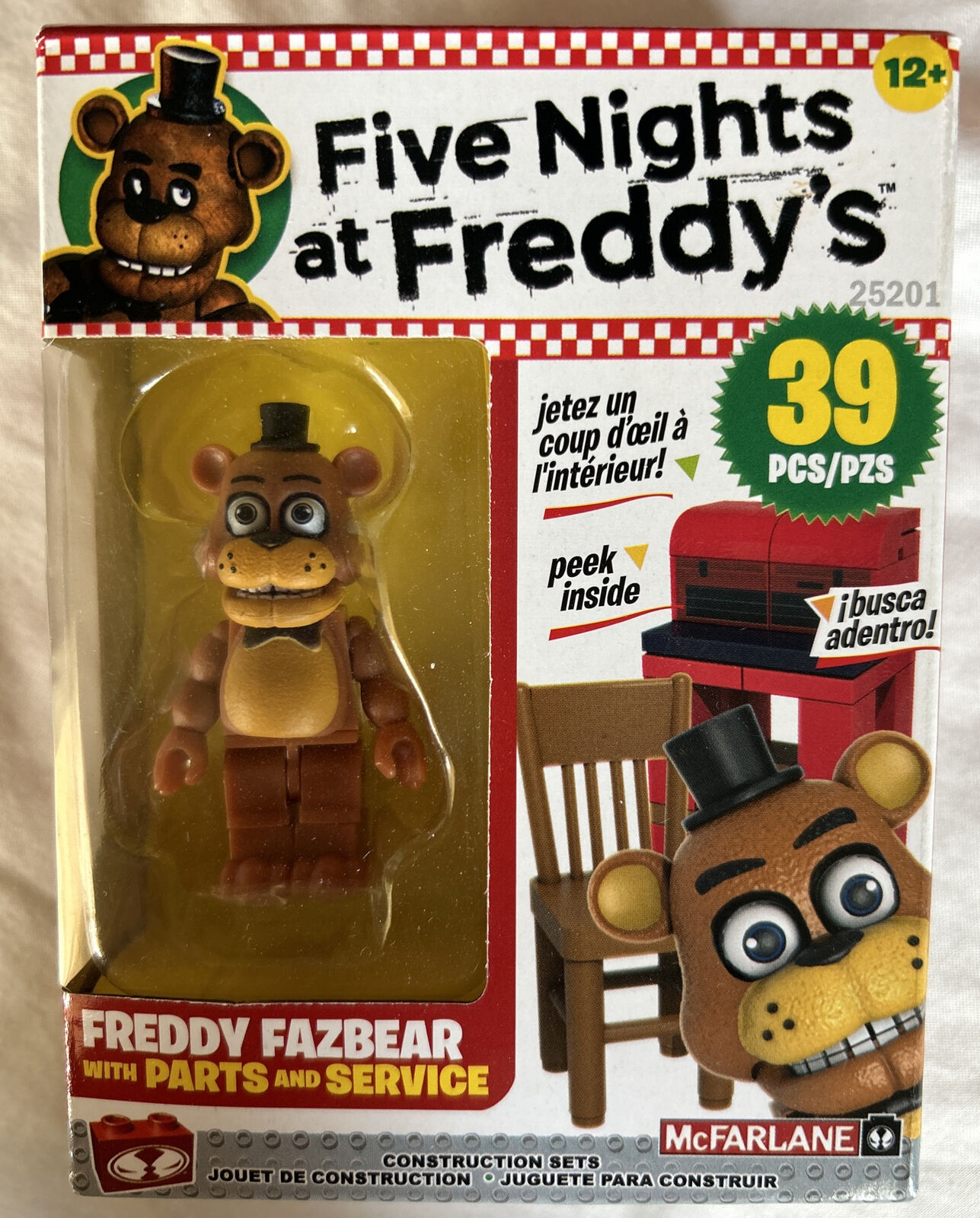 Five Nights at Freddy's Freddy Fazbear W/Parts & Service 25201 Construction  Set