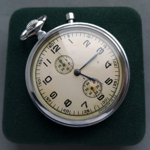 RARE 2ChZ Slava Captain Soviet Russian Navy Submarine Pocket Chronograph 1950s - Picture 5 of 8