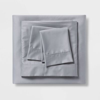 Threshold 500 Thread Count Cotton Blend Sateen 4PC Sheet Set Year-Round