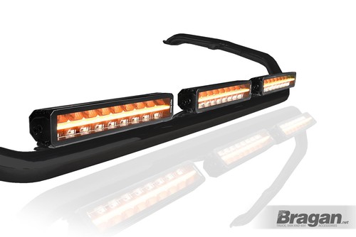 Roof Bar + Night Blazer LED Spot Bars To Fit MAN TGX 2015-2023 Euro6 XLX BLACK - Picture 4 of 9